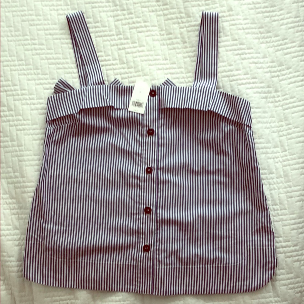 Banana Republic blue & White Stripe now tank sz S
